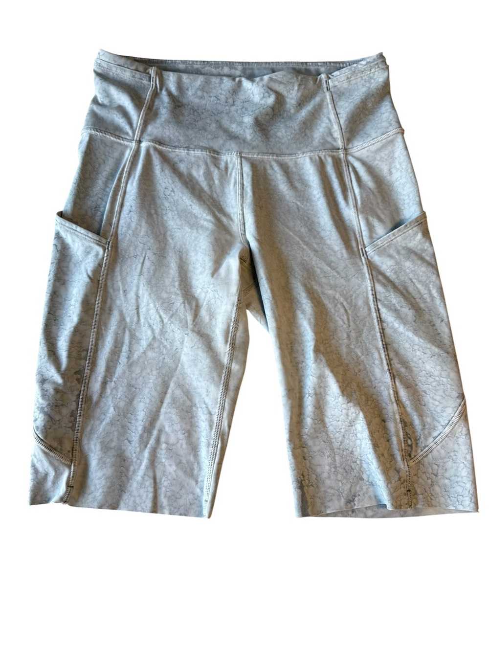 lululemon athletica Light Gray High-Rise Bike Shorts with Side Pockets